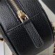 Clutch with Chain Grained Calfskin Zirconium & Gold-Tone Metal AP2736 A