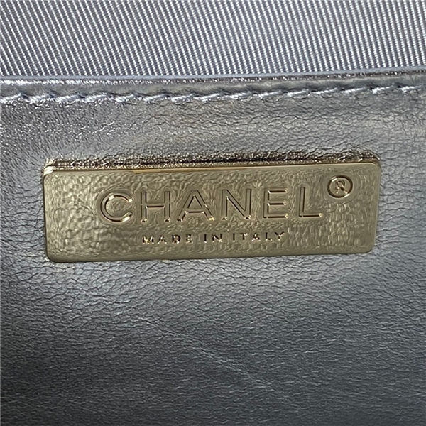 Chanel STAR HANDBAG Metallic Lambskin & Gold-Tone Metal AS4579 Silver A