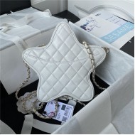 Chanel STAR HANDBAG Lambskin & Gold-Tone Metal AS4579 White A