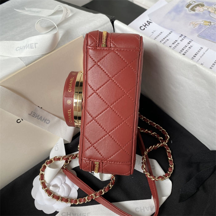 Chanel CAMERA BAG AS4817 Lambskin Burgundy A