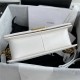 BOY Chanel FLAP BAG WITH HANDLE Lambskin & Gold Metal White A