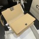 BOY Chanel HANDBAG Lambskin Silver Metal Beige A