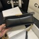 BOY Chanel HANDBAG Lambskin Gold Metal Black A