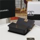 BOY Chanel HANDBAG Chevrons Pattern Lambskin Black B