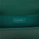 BOY Chanel HANDBAG Chevrons Pattern Grained Calfskin Green B