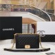 BOY Chanel HANDBAG Lambskin Black B