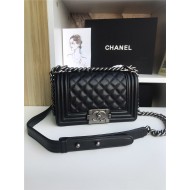 SMALL BOY Chanel HANDBAG Lambskin Black High