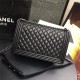 LARGE BOY Chanel HANDBAG Lambskin Black High