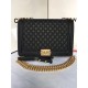 MAXI BOY Chanel HANDBAG Grained Calfskin Black High