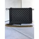 MAXI BOY Chanel HANDBAG Grained Calfskin Black High