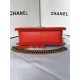 MAXI BOY Chanel HANDBAG Grained Calfskin Red High