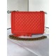 MAXI BOY Chanel HANDBAG Grained Calfskin Red High