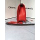 MAXI BOY Chanel HANDBAG Grained Calfskin Red High