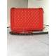 MAXI BOY Chanel HANDBAG Grained Calfskin Red High