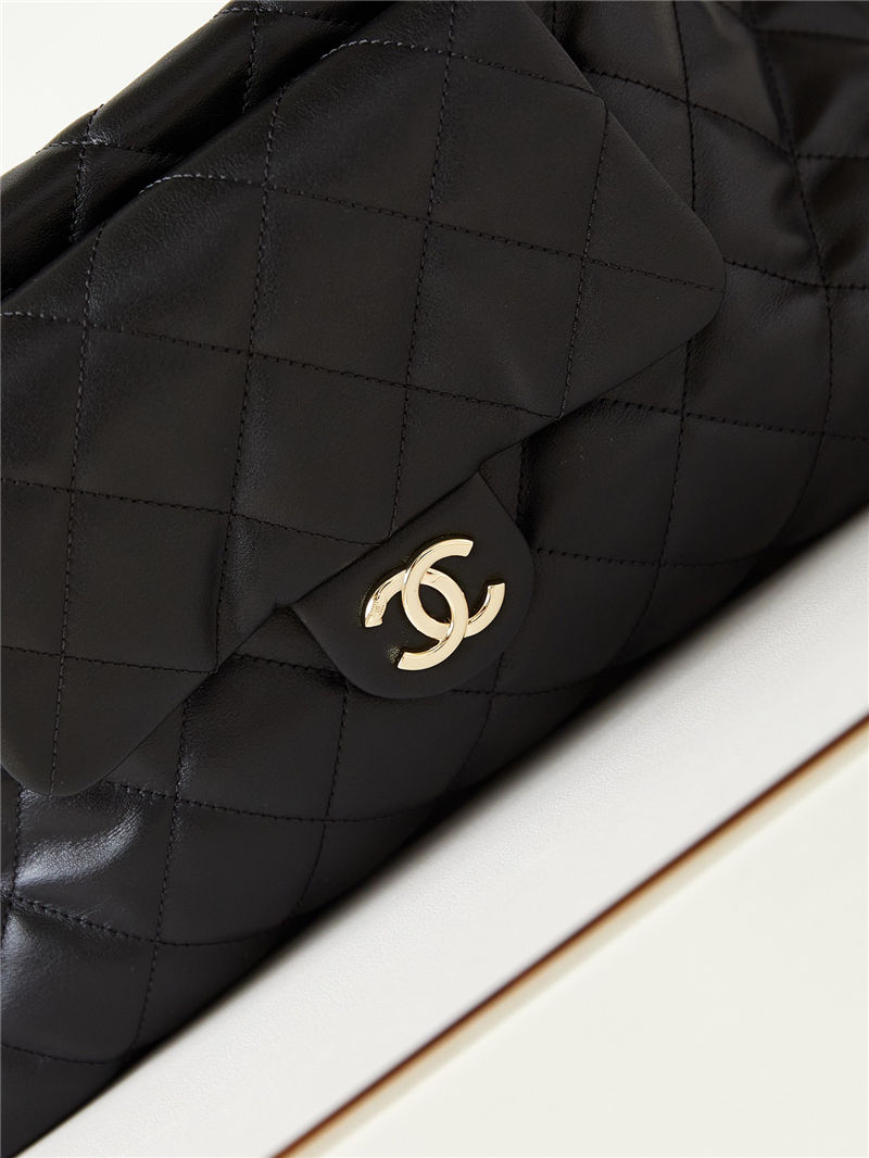 Chanel MAXI HOBO BAG AS4339 Calfskin & Gold-Tone Metal Black High