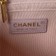 Chanel Mini Flap Bag with Handle Lambskin & Gold-Tone Metal AS3450 Pink A