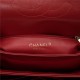 SMALL FLAP BAG WITH TOP HANDLE Lambskin Gold Metal Red B