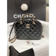 Chanel SMALL TOTE AS5130 Shiny Lambskin & Gold-Tone Metal Black High