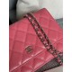 Classic Wallet on Chain AP0250 Grained Calfskin Fuchsia Silver Metal B