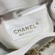 Chanel SMALL BACKPACK AS3787 Grained Shiny Calfskin & Gold-Tone Metal White A