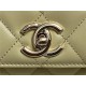 Chanel MINI FLAP BAG WITH TOP HANDLE AS4654 Lambskin & Gold-Tone Metal Yellow A