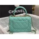 Chanel MINI FLAP BAG WITH TOP HANDLE AS4654 Lambskin & Gold-Tone Metal Green A