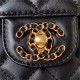 MINI FLAP BAG WITH TOP HANDLE AS4362 Lambskin & Gold-Tone Metal Black A