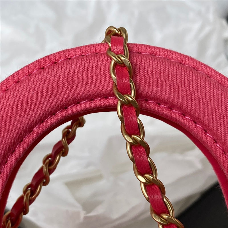 Chanel CLUTCH WITH CHAIN AP3435 Fabric & Gold-Tone Metal Fuchsia High