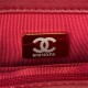 Chanel Mini Flap Bag with Handle Velvet & Gold-Tone Metal AS3450 Red A