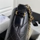 LARGE GABRIELLE HOBO BAG Aged Smooth Calfskin Black High