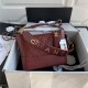 GABRIELLE HOBO BAG Aged Smooth Calfskin with Wild Handle Burgundy High