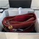 GABRIELLE HOBO BAG Aged Smooth Calfskin with Wild Handle Burgundy High