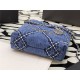 Chanel 22 MINI HANDBAG Denim & Silver-Tone Metal AS3980 High