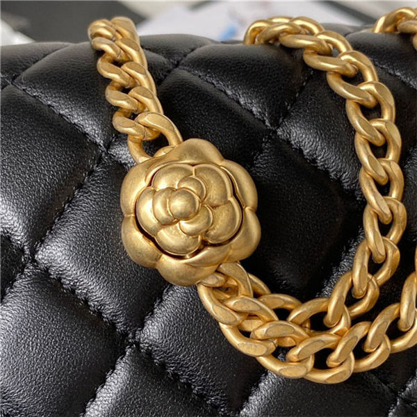 Chanel FLAP BAG AS4064 Lambskin & Gold-Tone Metal Black High