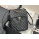 Chanel Small Backpack Lambskin 91120 Gold-Metal Black High