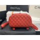 Chanel Small Backpack Lambskin 91120 Silver-Metal Red High