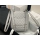 Chanel Small Backpack Lambskin 91120 Silver-Metal Grey High