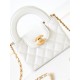 Chanel CLUTCH WITH CHAIN AP3435 Shiny Aged Calfskin & Gold-Tone Metal White High