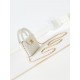 Chanel CLUTCH WITH CHAIN AP3435 Shiny Aged Calfskin & Gold-Tone Metal White High