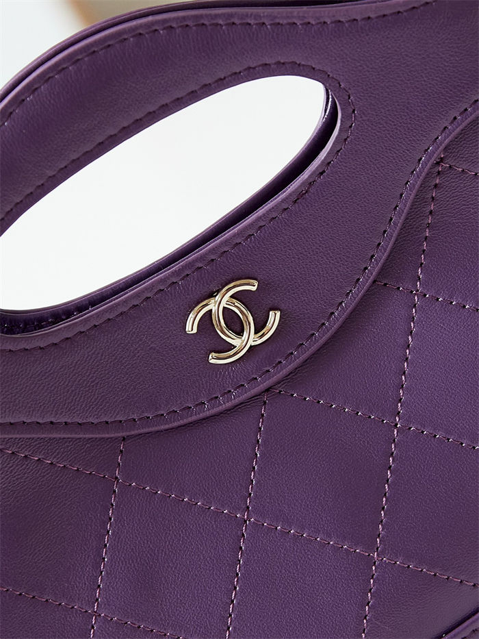 Chanel 31 Mini BAG Calfskin & Gold-Tone Metal AP3656 Purple A