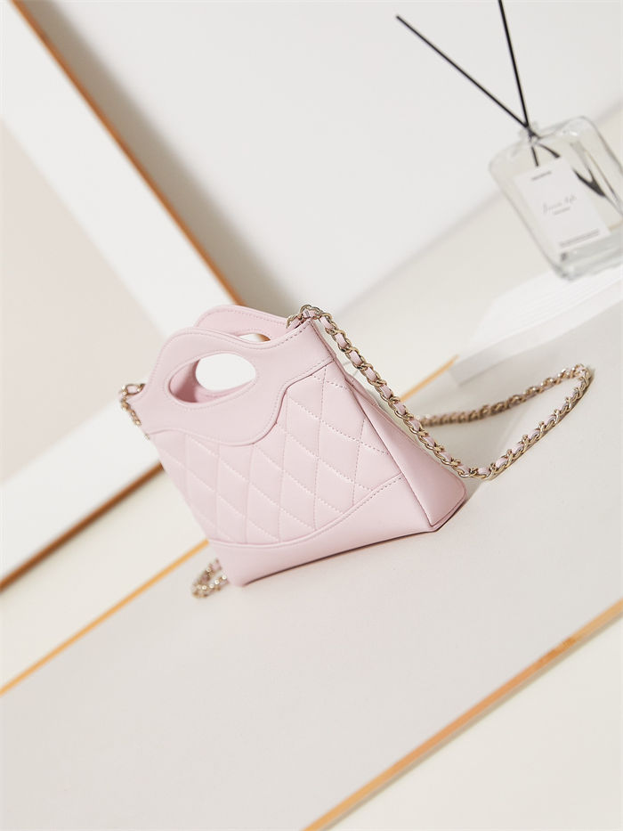 Chanel 31 Mini BAG Lambskin & Gold-Tone Metal AP3656 Pink A