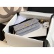 CLASSIC LONG FLAP WALLET Lambskin & Gold-Tone Metal Gray High