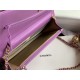 CLASSIC LONG FLAP WALLET Lambskin & Gold-Tone Metal Purple High