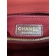 FLAP BAG WITH TOP HANDLE Grained Calfskin Burgundy Gold Metal High