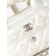 Chanel BOWLING BAG Nylon & Silver-Tone Metal AS4364 White A