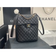 Chanel Medium Backpack Lambskin 91121 Gold-Metal Black High