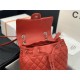 Chanel Medium Backpack Lambskin 91121 Silver-Metal Red High