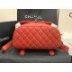 Chanel Medium Backpack Lambskin 91121 Silver-Metal Red High