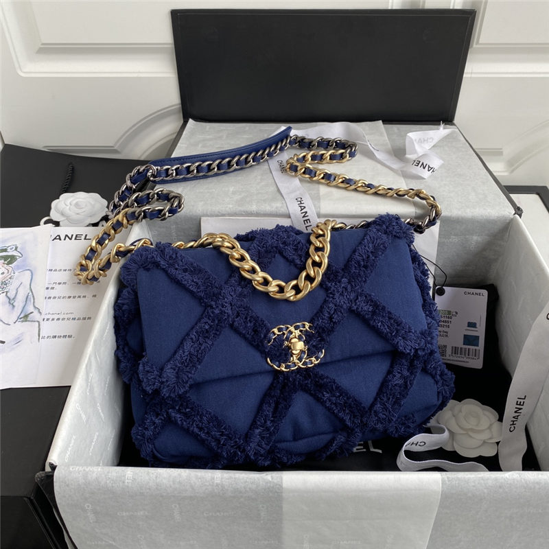 Chanel 19 Flap Bag Small/Large Optional Blue High