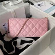 Chanel FLAP BAG AS3791 Fabric & Gold-Tone Metal Pink High